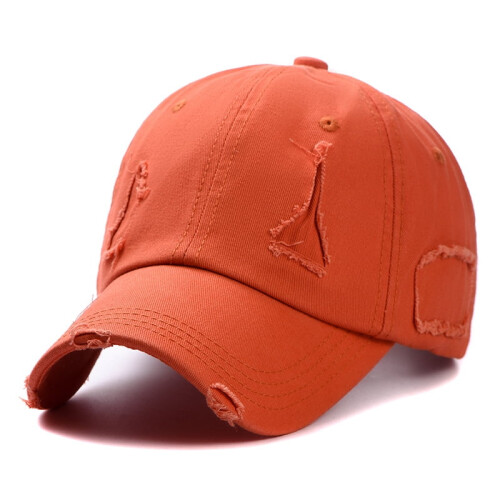 Unisex Baseball Cap Orange Purple Letter Design One Size