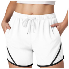 Women's Cotton Shorts High Waist Drawstring Summer