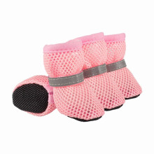 Dog Shoes Small Dogs Pink L Breathable Mesh Anti-Slip Sole