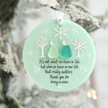 Sea Glass Snowflake Ornament Handcrafted Friendship Decor 1