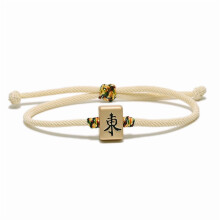 Mahjong Bracelet Gold Braided Fashion Lucky East