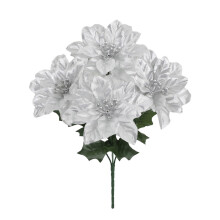 Lifelike Artificial Poinsettia Christmas Flowers 12 pcs
