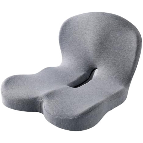 L-Shaped Memory Foam Car Seat Cushion Grey