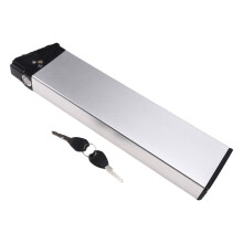2X 36V 48V Elbil Cykel Litiumbatterilåda Hopfällbar Cykelbatteri Batterihölje Aluminiumlegering Endast Skal
