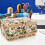 Sewing Basket Box with Removable Tray Rose Floral Print 7
