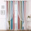 Double-Layer Rainbow Gradient Blackout Curtains Peach Green 1