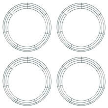 Wire Wreath Frame Metal Round 48 Inch 4 2 1 Pack