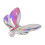 Butterfly Crystal Figurine Glass Ornament 1 pc 2