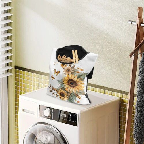 Clothespin Storage Bag Butterfly Sunflower Design 2 Pack 1