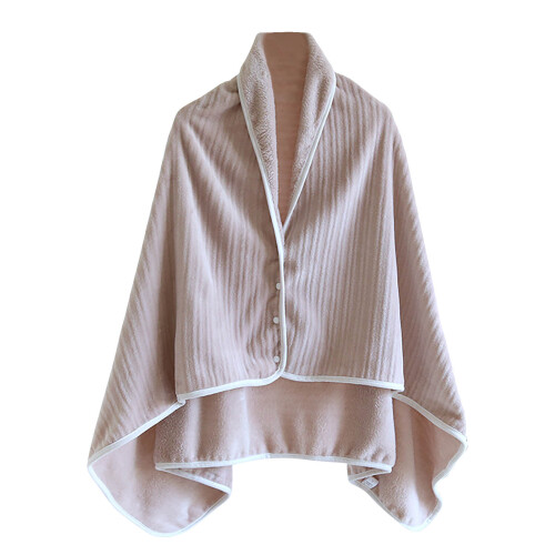 Women's Cozy Thickened Flannel Shawl Blanket Wrap 1