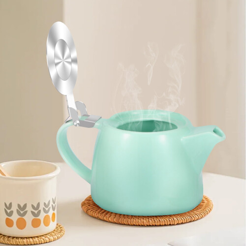 Japanese-Style Ceramic Teapot 550ml with Detachable Infuser