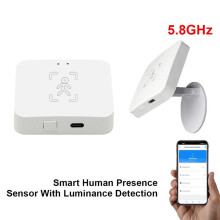 2X Tuya Zigbee Mänsklig Närvarodetektor med Hållare PIR-Sensor för Människokroppen MmWave Mikrovågsrörelsedetektor