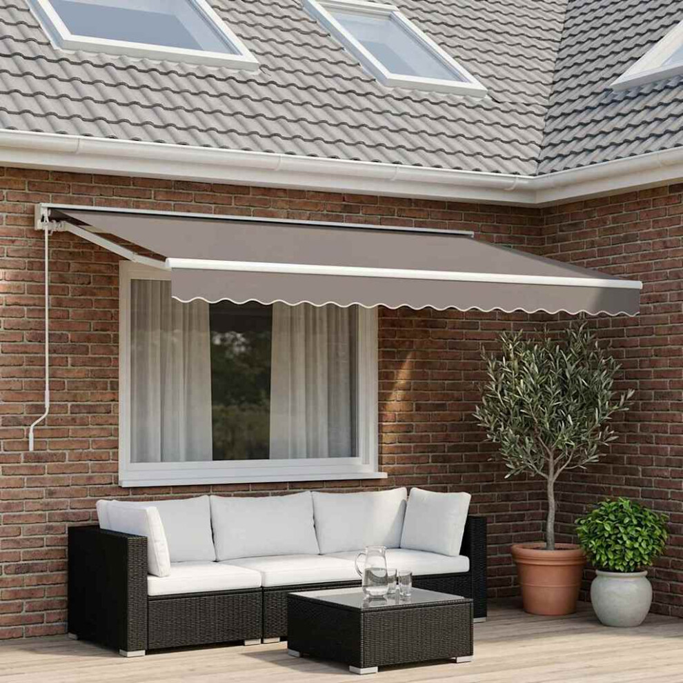 Vidaxl Awning Valance Replacement Light Grey 4.5 M Polyester
