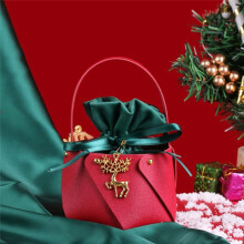 Red and Green Candy Handle Bag Christmas Tree Home Furnishing Desktop Decoration New Year Gift Bag
