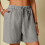 Women's Bermuda Shorts Knee-Length Elastic Waist Drawstring 4
