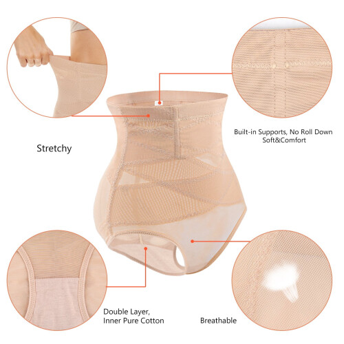 Women's Double Tummy Control Waist Trainer Shapewear 2 Pack 1