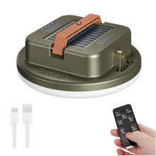 Solar Camping Lantern with Remote, 2400LM Ultra Bright Waterproof Light, 15000mAh Battery Lasting 120HRS for Emergency