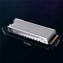 3X M.2 2280 NVMe Kühlkörper M.2 SSD Kühlkörper Kühlpad Aluminiumableitung mit Wärmeleitpad für M2 2280 SSD Silber