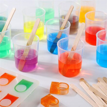 90PCS Epoxy Mixing Cups Kit, 40PCS Graduated Cups Transparent Scale Cups with 50 Pack Wooden Stirring Sticks 100ML