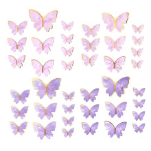 Butterfly Cake Toppers Purple 40 pcs
