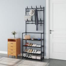 Free Standing Shoe Rack Metal 8 Double Hooks