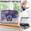 Butterfly Sewing Machine Cover Dustproof Easy-Clean with 6