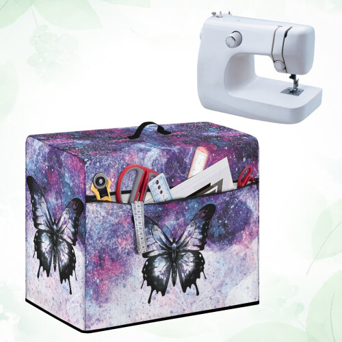 Butterfly Sewing Machine Cover Dustproof Easy-Clean with 2