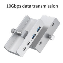 4 USB 3.2 HUB 3.2 Aluminium Power Supply USB3.2 Splitter Adapter Clip Multi Concentrator 10G PC Accessories Hub,A