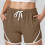 Women's Cotton Shorts High Waist Drawstring Summer 2