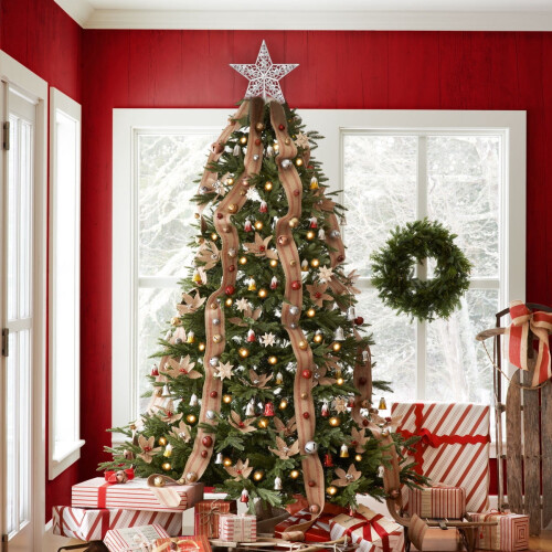 Silver Christmas Tree Star Topper Plastic 1 Piece 1