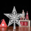 Silver Christmas Tree Star Topper Plastic 1 Piece 3