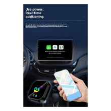 2in1 Wireless Carplay Adapter Android AUTO AI Box Location Finder Function Bluetooth5.0+WiFi Wired to Wireless Carplay A