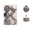 Christmas Ball Ornaments White Black Plastic 6 pcs 7