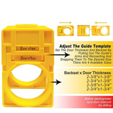1-3/8inch - 1-3/4inch Door Lock Installation Kit for Wooden Doors with Guide Template, Door Lock Hole Saw