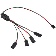1PCS RC Servo Extension 1 to 4 Y Wire Cable LED Light Control Power for JR Futaba RC Model
