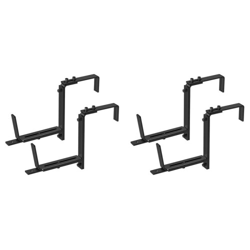 4PCS Adjustable Planter Box Bracket (6 to 12.5 Inches) for Flower Box Holders, Window Boxes PlantersHooks, Wall