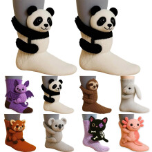 3D Knit Animal Socks Fuzzy Warm Unisex One Size