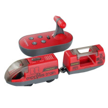 Electric Remote-Controlled Wooden Train Set with Sound and