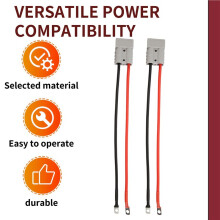 2Pcs Electric Forklift Charging Plug Cable with O Ring Battery Connect Quick Connector 50A 8Awg Connector