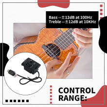 Uk-300T Ukulele Piezo Pickup Preamp 2-Band Eq Equalizer Ukelele Pickups Tuner System