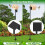 Heavy Duty Adjustable Bird Feeder Pole Black 78.7In 4