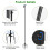 Heavy Duty Adjustable Bird Feeder Pole Black 78.7In 6