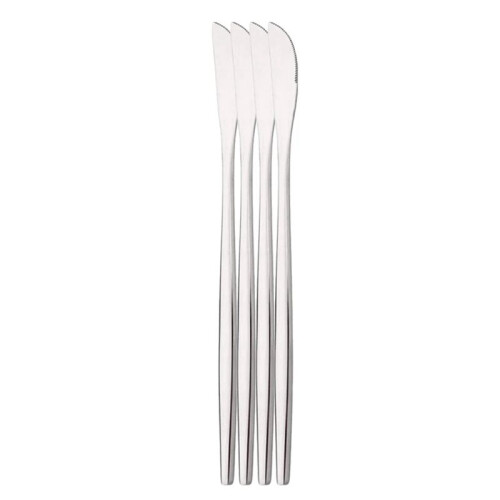 20Pcs Silver Dinnerware Set Stainless Steel Dinner Steak Knife Fruit Fork Spoon Cutlery Set Kitchen Tableware Silverware