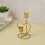 Gold Heart Taper Candle Holder 2-Arm 1