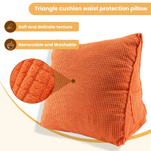 Solid Color Reading Backrest Cushion Wedge Pillow Thick Lumbar Back Pad
