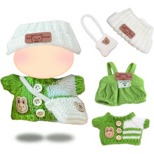 Set Puppenkleidung für Puppen 17 cm 4-teilig Pullover Kopfbedeckung und Tasche — puppenkleidung, puppen 17cm