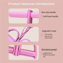 Latex Fitness Resistance Band Pedal Pull Sit-Ups Bra Elasticitet Kroppsbyggande Träningsutrustning