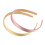 Solid Satin Headbands for Women Pink Yellow 2 pcs 1
