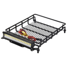 for MN D90 D91 D99 MN90 MN99S 1/12 RC Car Upgrade Parts Metal Luggage Carrier Tray Roof Rack with LED Light Accessories