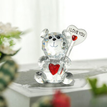 Glass Bear Ornament Valentine's Day Romantic Gift